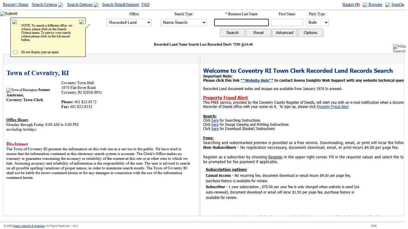 Welcome to 20/20 Perfect Vision Land Records I2