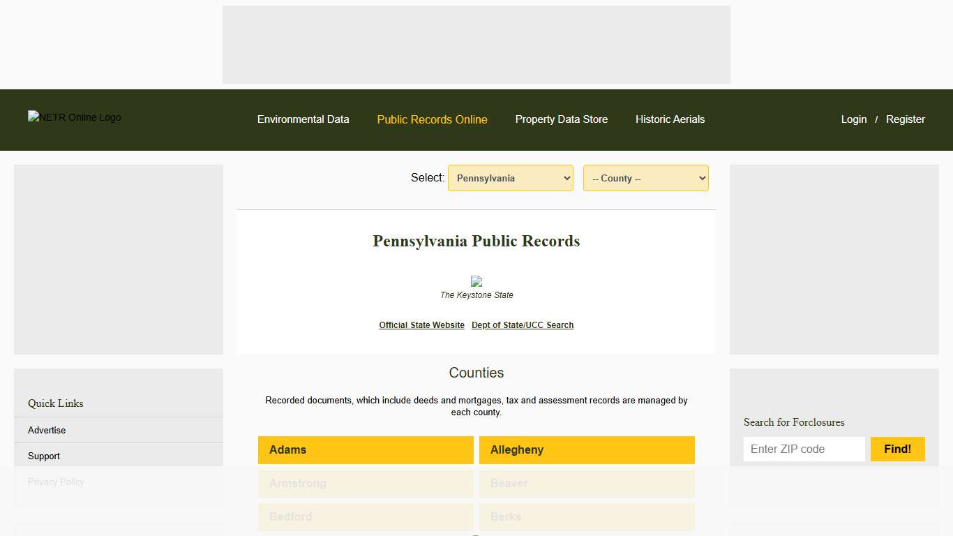 Pennsylvania Public Records Online Directory